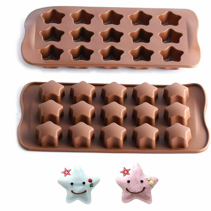 Details about   Star Chocolate Silicone Mould Candy Cake Wax Melt Resin Ice Baking Mold Craft 3D 