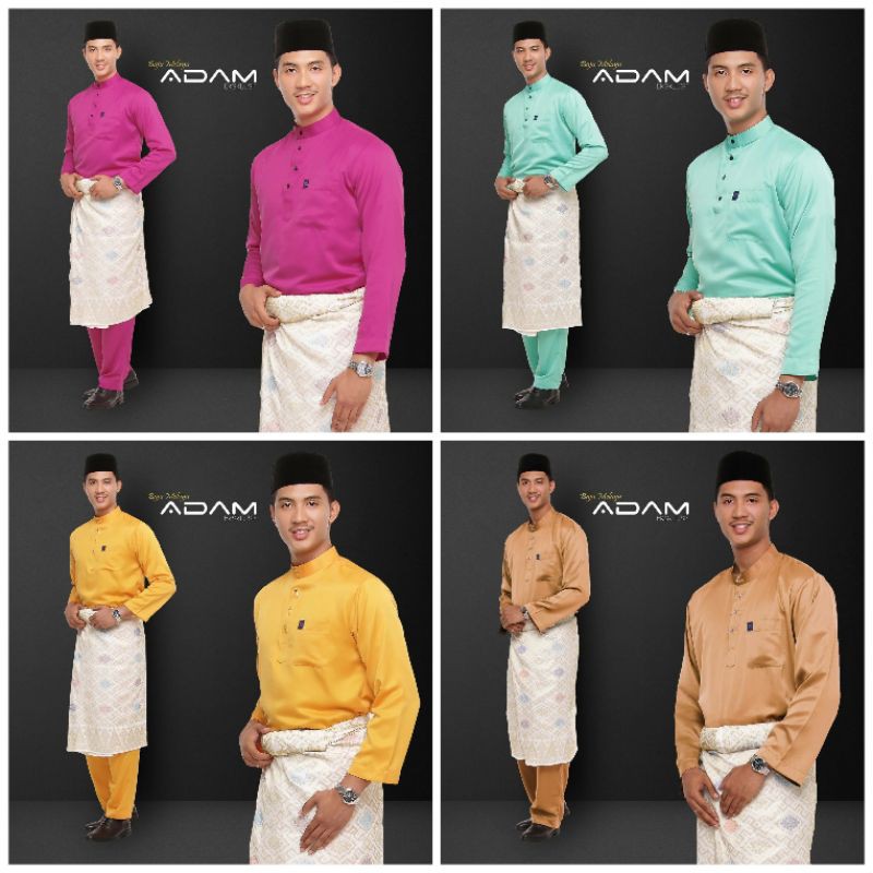 Baju Melayu Adam 2.0 slim fit-baju lelaki-muslimin wear | Shopee Malaysia