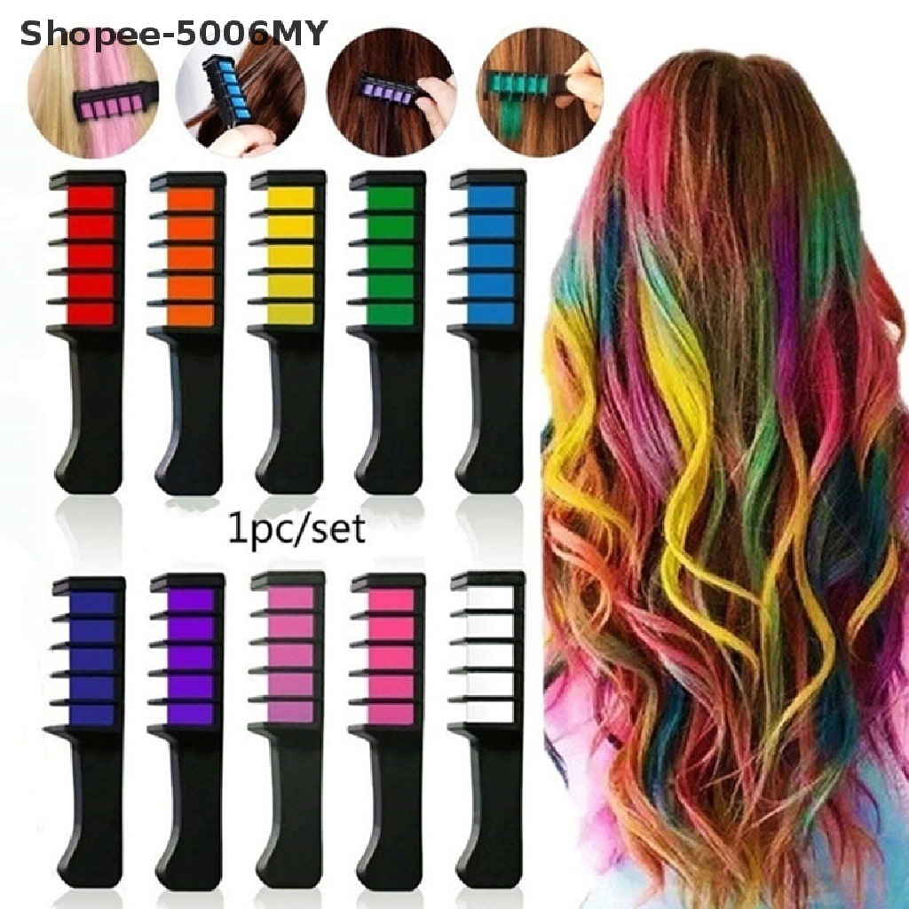 [horizons] 10 Colors Disposable Temporary Dye Stick Hair Dye Comb Hair