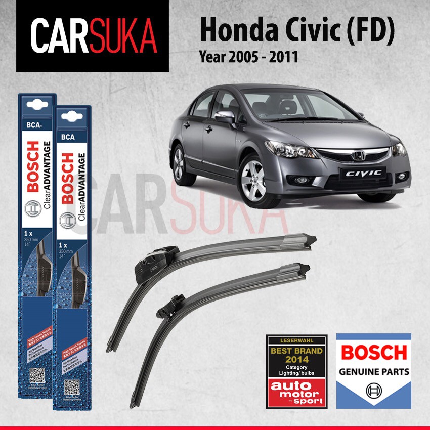 2014 honda civic wiper blade size