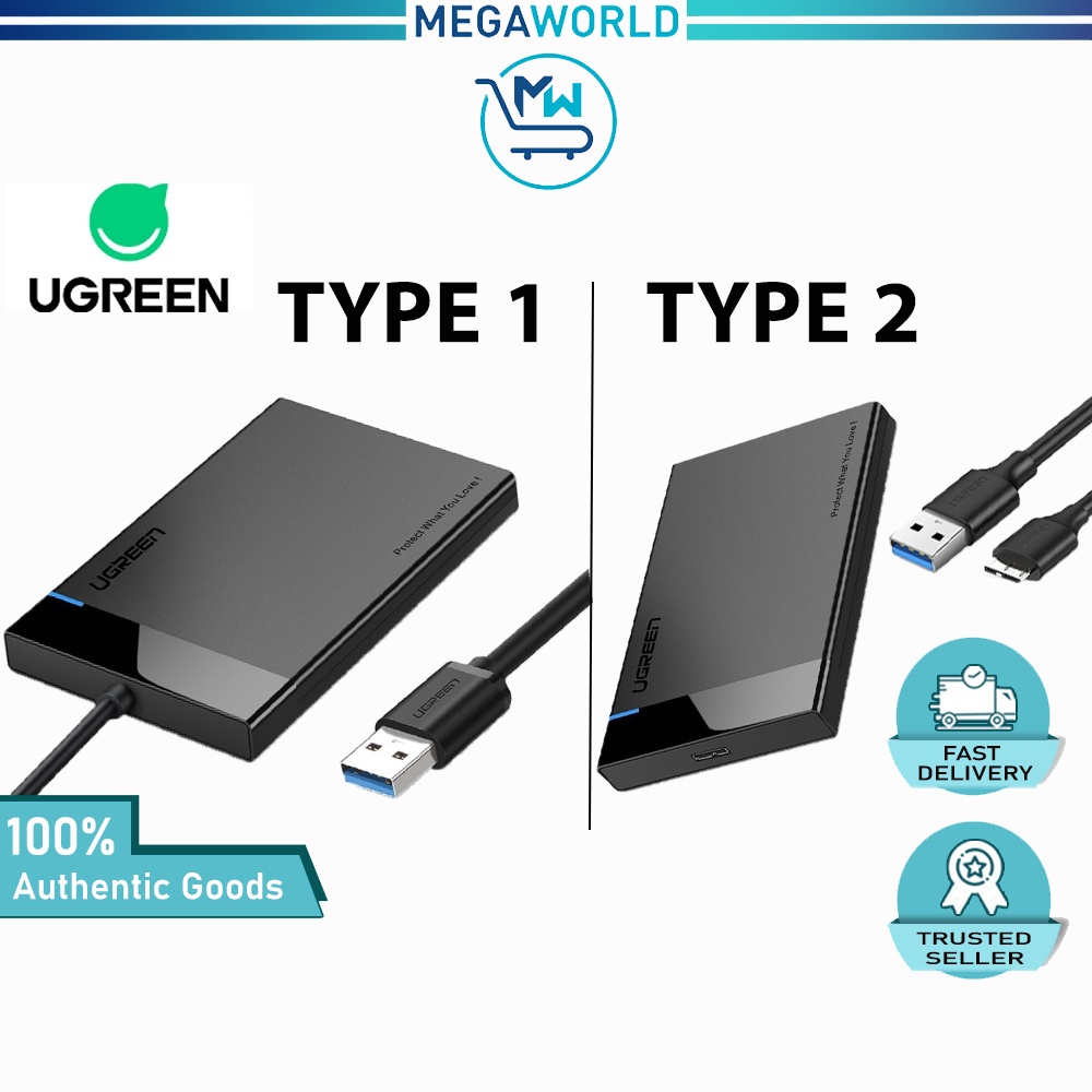 UGREEN Hard Disk Enclosure USB 3.0 External SATA SSD HDD Enclosure PC