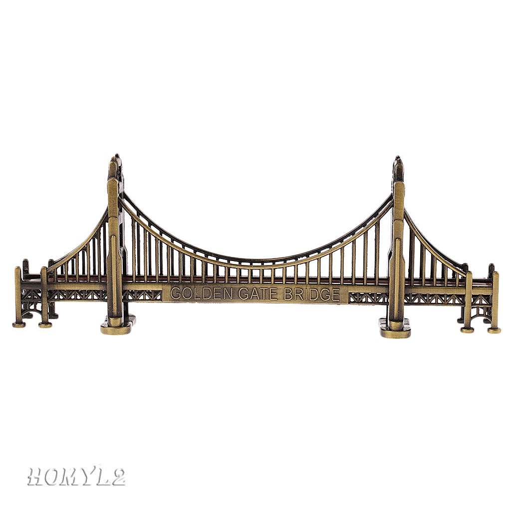 [HOMYLcfMY] Metal Golden Gate Bridge Statue Building Architecture Model ...