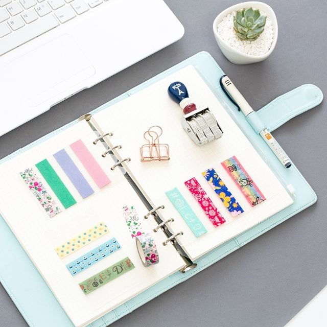 A5/A6 3 HOLE SIDE PLANNER WASHI HOLDER BOOKMARK