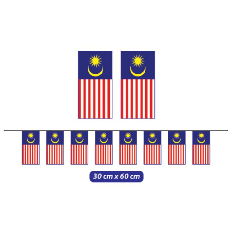 Malaysia Bunch Flag Bundle Bunting Bendera Malaysia Banting Malaysia ...