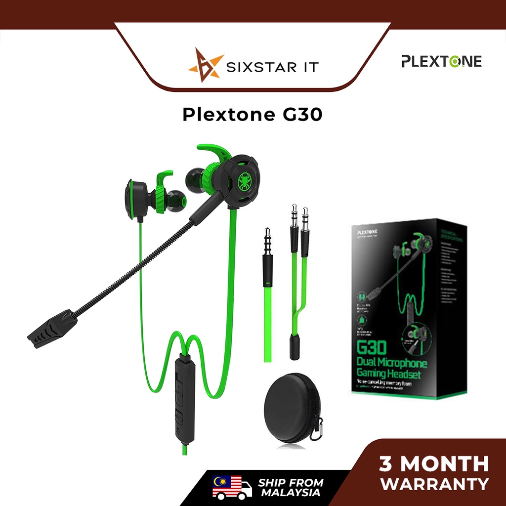 Plextone Pc Gaming Headset With Microphone In Ear Bass Noise Cancelling Earphone G30 Shopee Malaysia