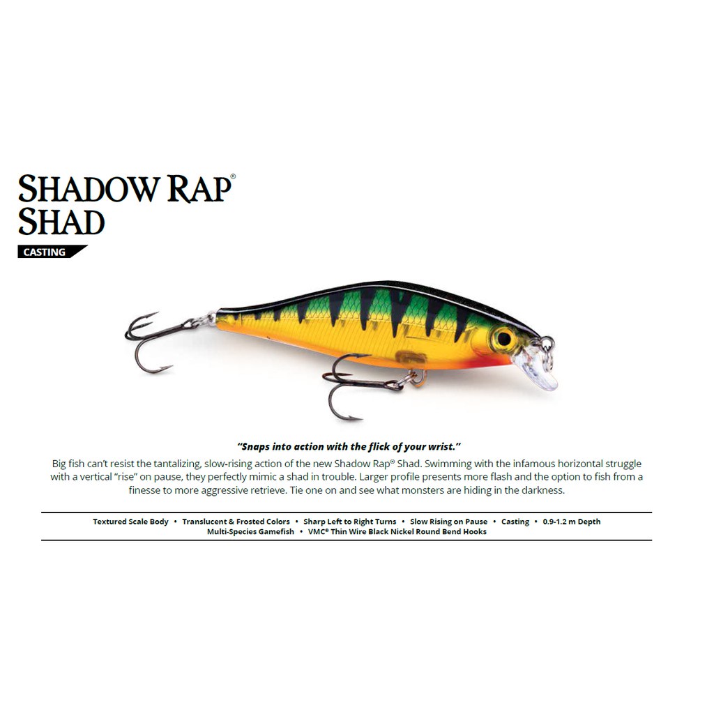 Rapala Shadow Rap Jack Deep 5cm 6g Fishing Lures Choice of Colors SDRJD05 