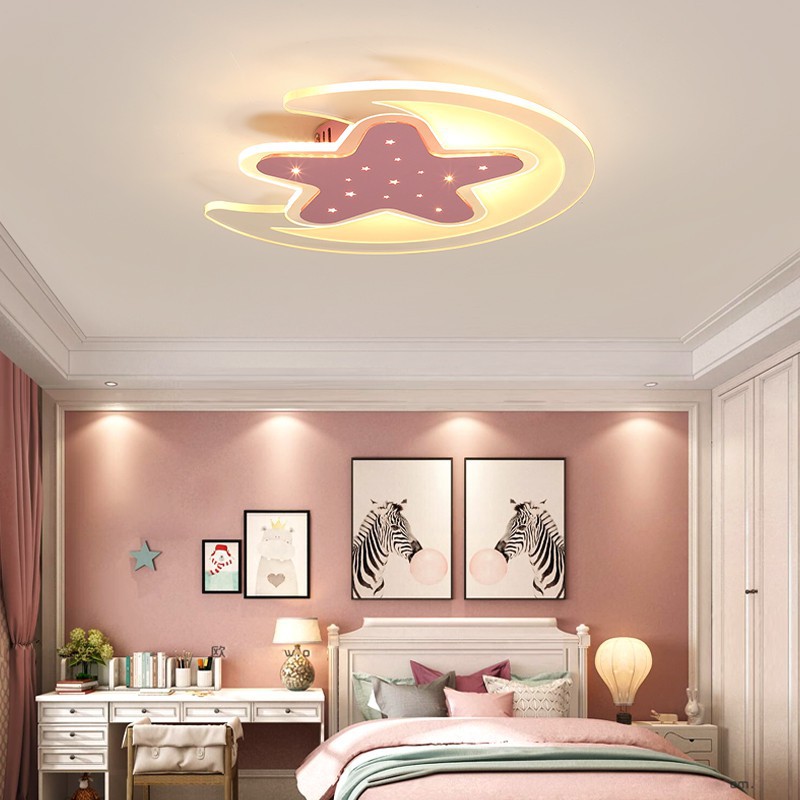 Creative Minimalist Ceiling Light Stars Moon Bedroom Lamp Children S Room Lamp