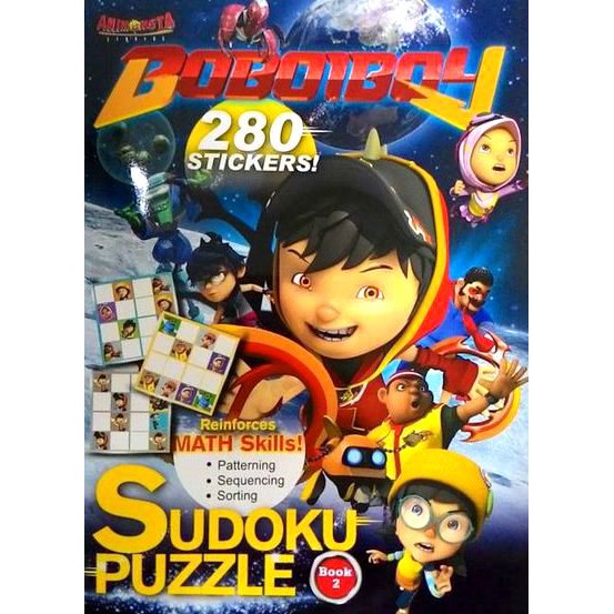  AKTIVITI Boboiboy 280 Stickers Sudoku Puzzle Kanak kanak Shopee 