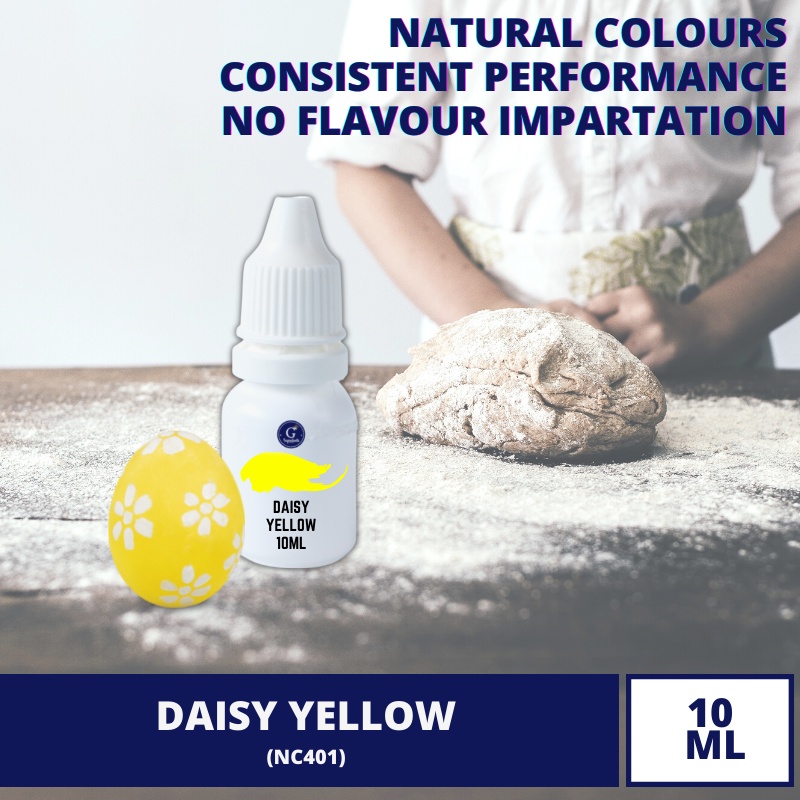 [NATURAL COLOUR] Daisy Yellow Colour Liquid 10ml (Edible Food Color