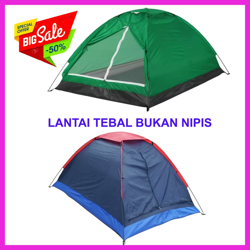 Camping Tent Outdoor Khemah Camping 2 Person Hiking Khemah Berkhemah Shopee Malaysia 