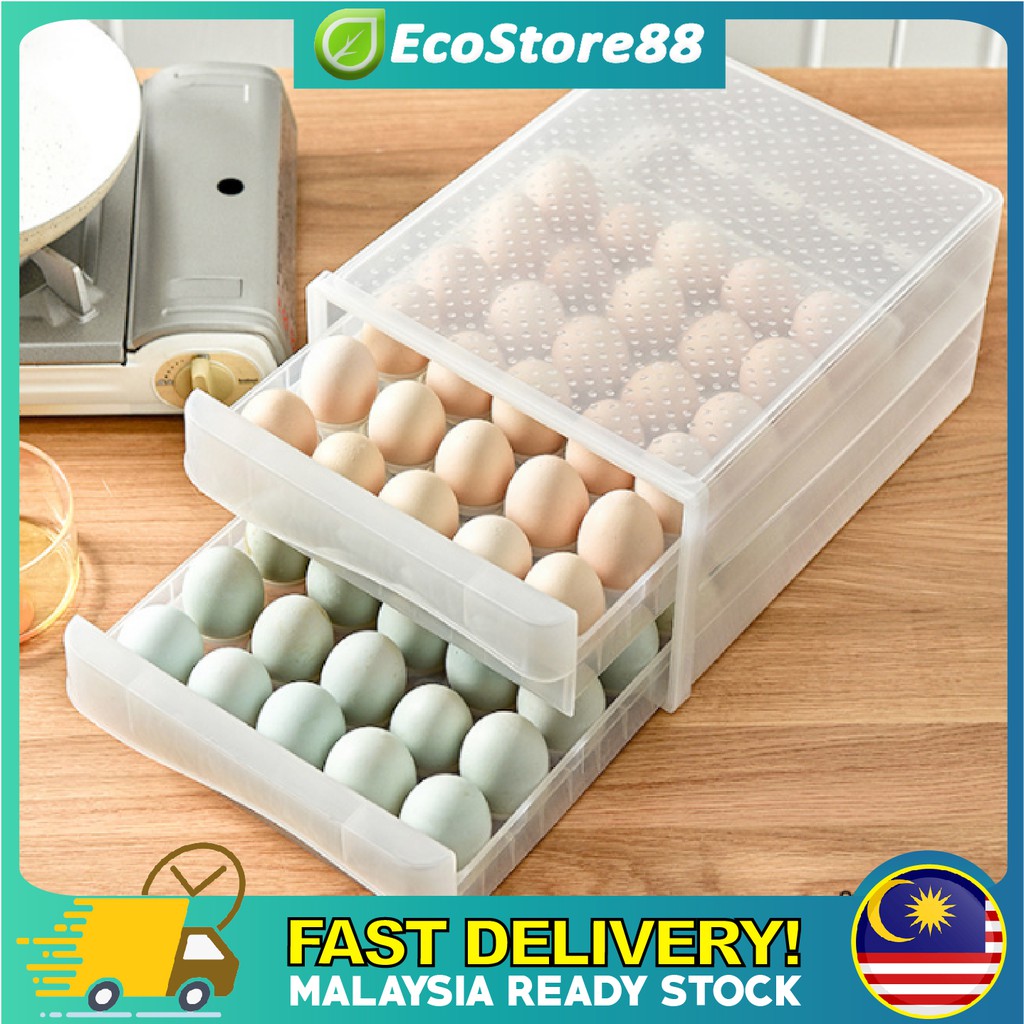 MultiLayer Egg Storage Box Container 30/60pcs Large Capacity Egg