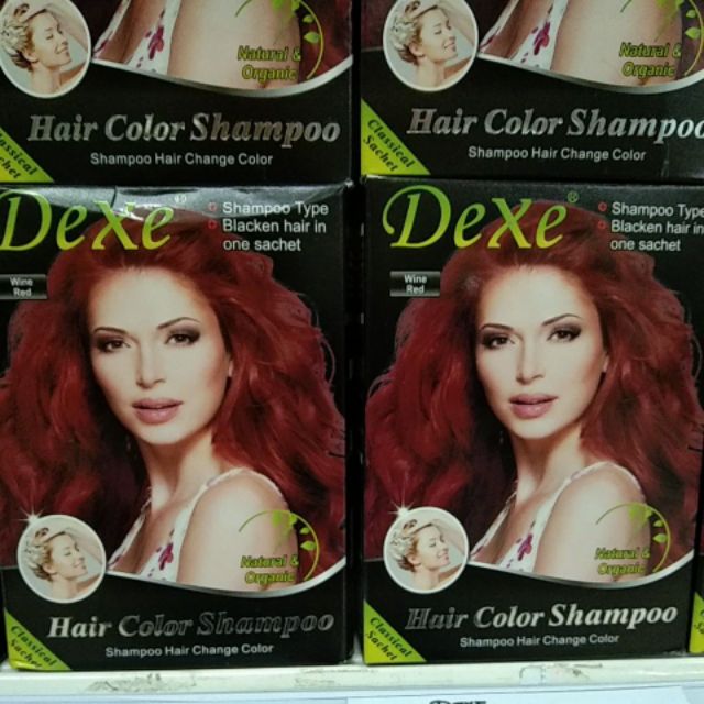 DEXE Hair Color Shampoo Chesnut Brown / Wine Red | Shopee Malaysia