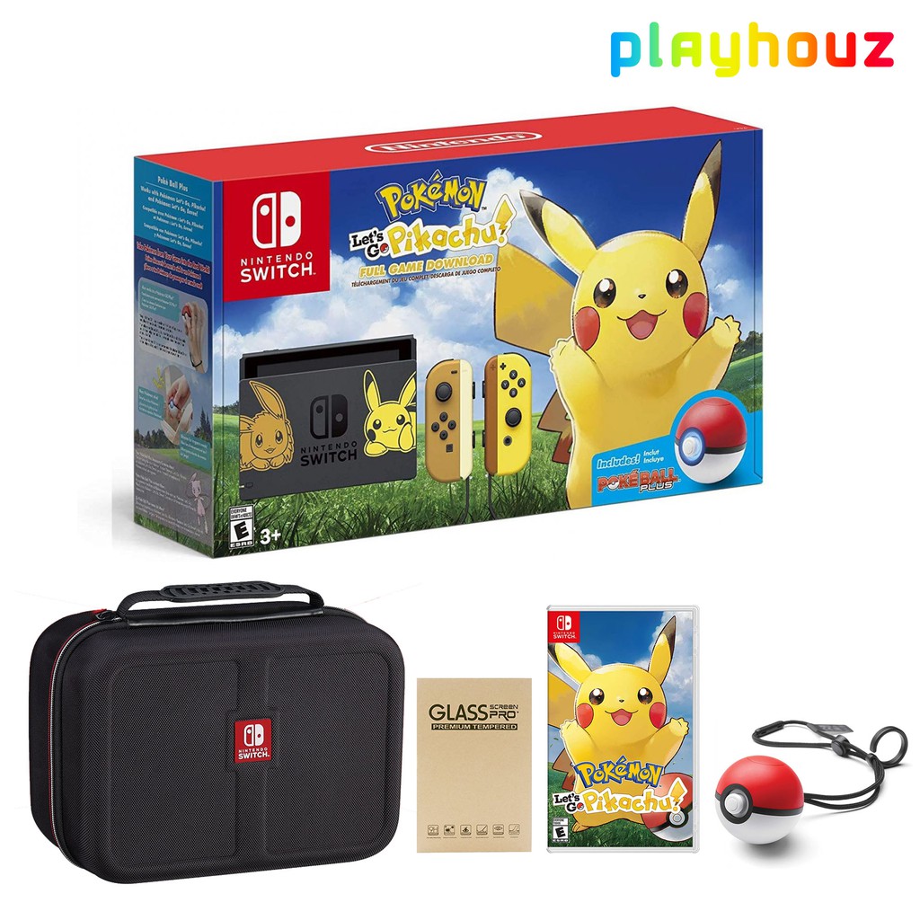 nintendo switch let's go pikachu limited edition console