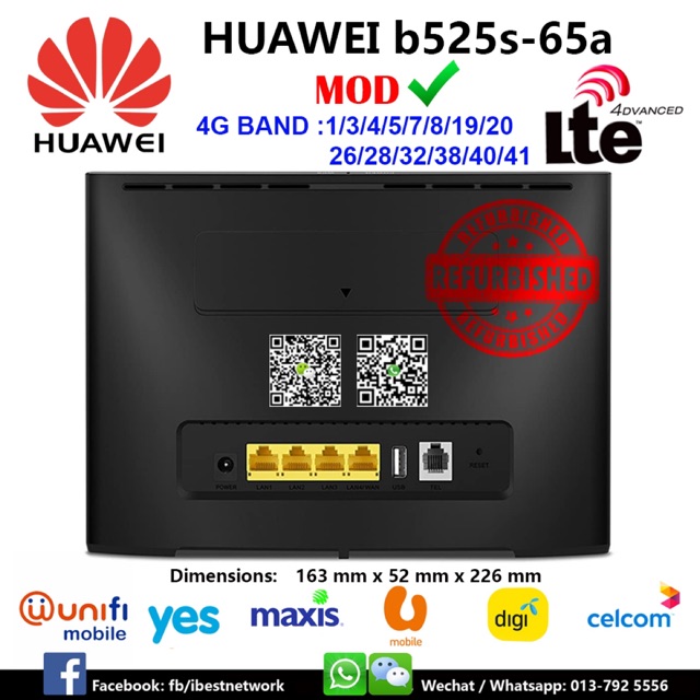 Huawei B525s65a LTE advanced Modem ( MOD ) refurbished* Shopee Malaysia