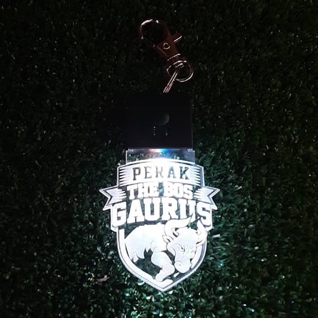 3D LED Keychain Football Club Perak The Bos Gaurus