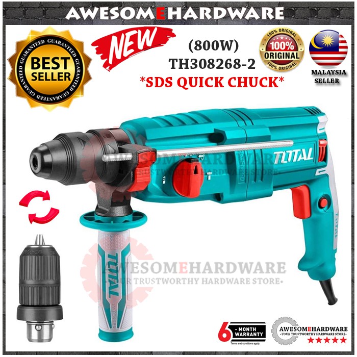 TOTAL 950W OR 800W OR 650W 3 MODE ROTARY HAMMER HACKER IMPACT DRILL