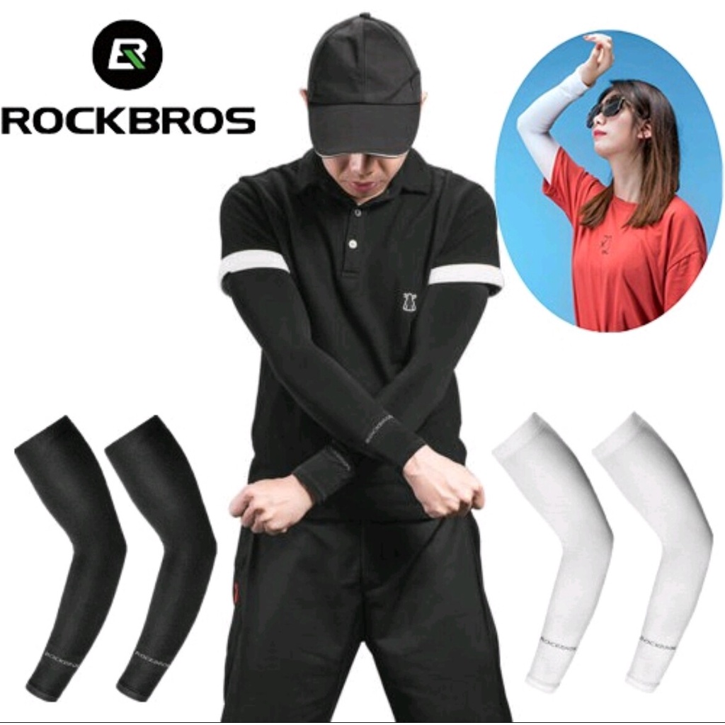 Arm Sleeve RockBros UV Protection Bike Driving Cycling Outdoor Sport Cooling Arm Sleeves Cover Sarung tangan