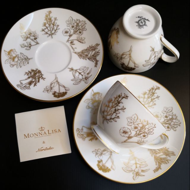 Noritake - 2 Sets Made In Japan Monnalisa Fine Porcelain Cup And Saucer ...