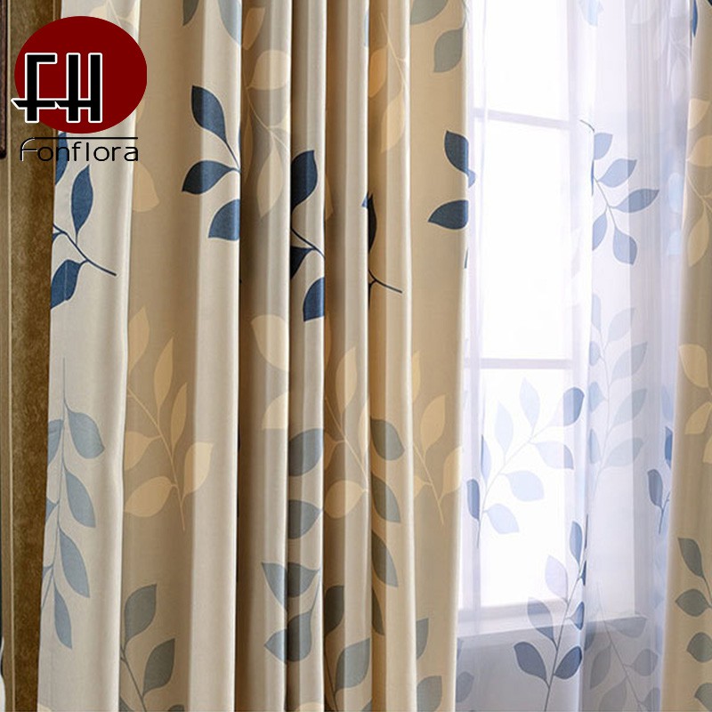Printed Floral Curtain For Living Room Bedroom American Style