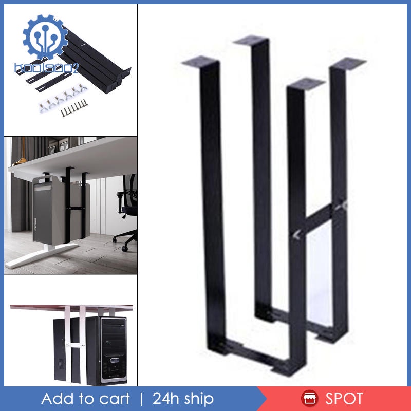 [koolsooaeMY] 360 Degree Universal PC Case Holder Under Desk CPU Stand