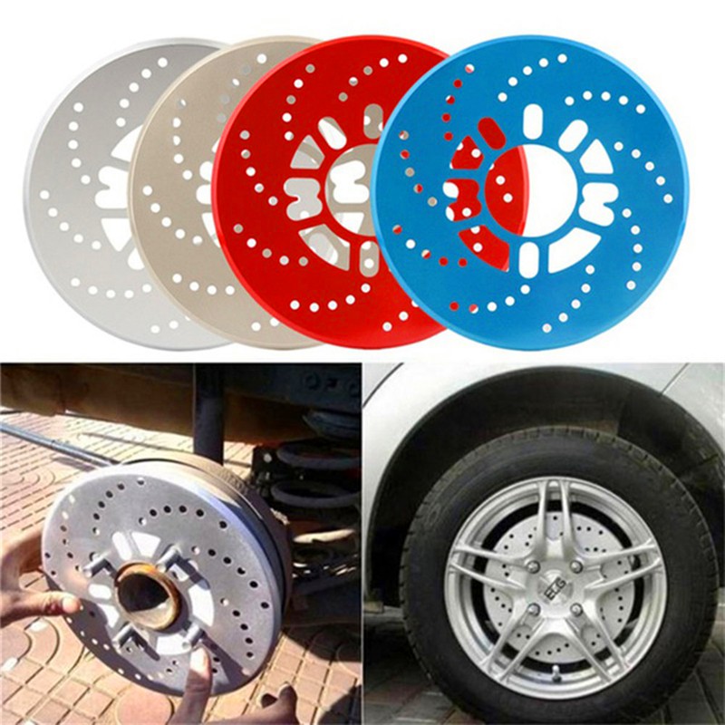 Silver 2pcs Universal 25 cm Automotive Wheel Disc Brake Cover,Hoyoo,Aluminum Car Racing Disc Brake Rotor Covers Drum for Car 