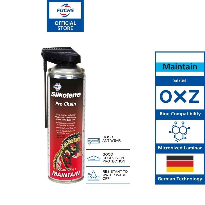 Silkolene Pro Chain Lubricant Spray Micronized Laminar Fully Synthetic