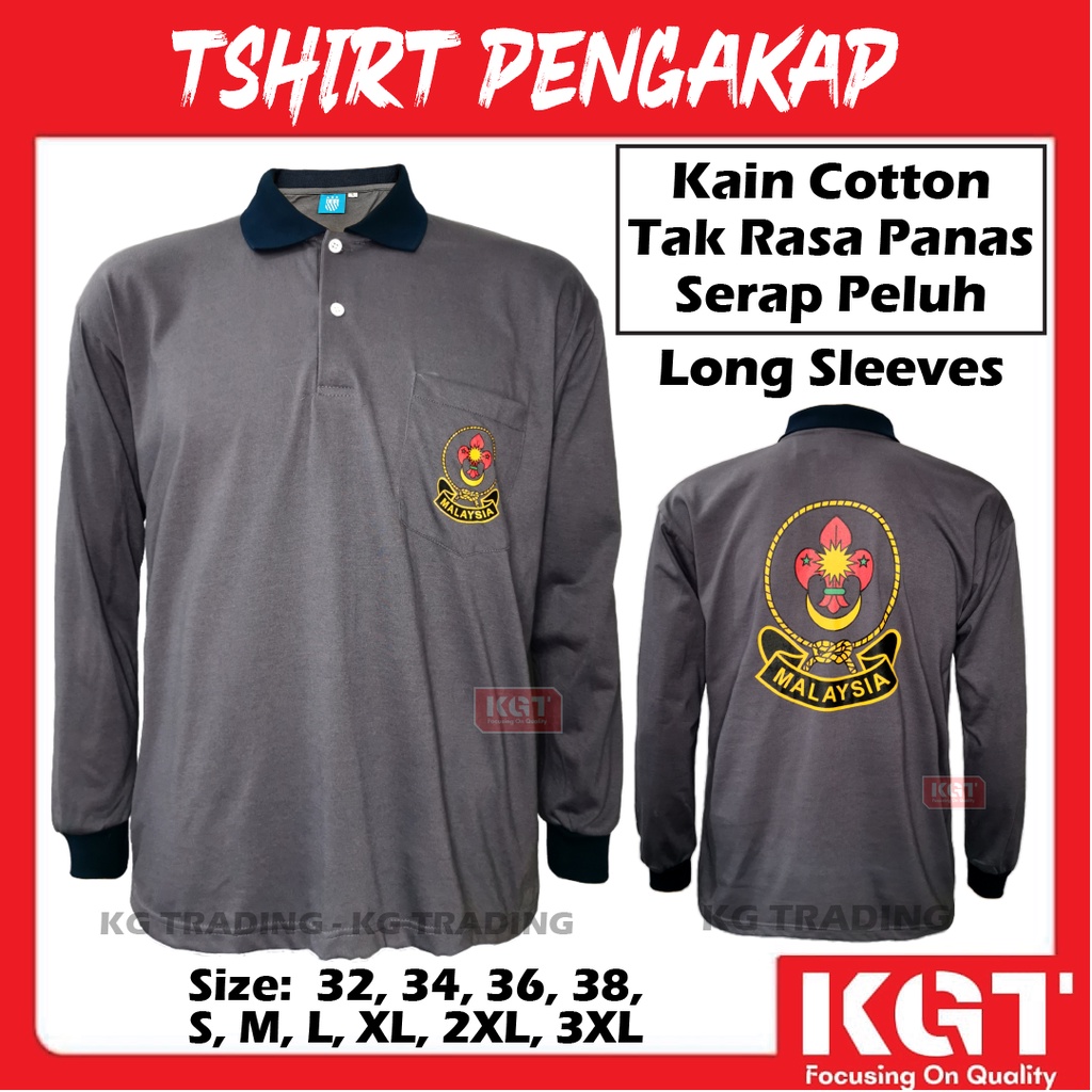 T-Shirt Pengakap Uniform Sekolah Lengan Panjang Baju Tshirt KOKURIKULUM ...