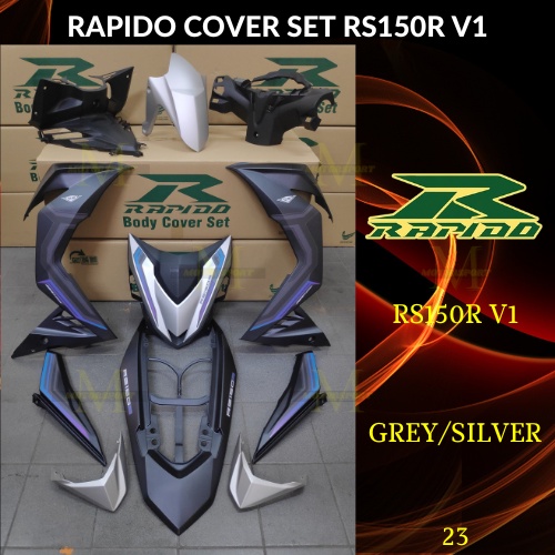 Rapido Body Cover Set Rs R Rs V Grey Silver Sticker Tanam Coverset Shopee Malaysia