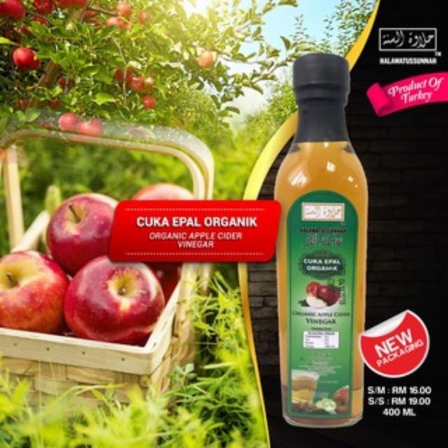 Cuka Epal Organik Halawatussunnah 400ml Shopee Malaysia