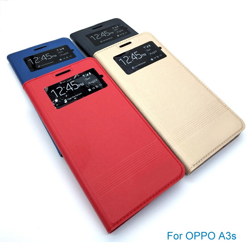 Oppo A3S / Cph1803 / CPH1853 /A12E Leather Flip Cover Case ...