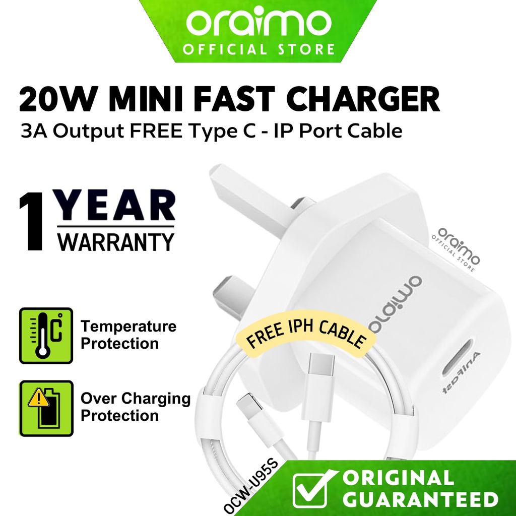 ORAIMO Charger Adapter Type C Charger 20w Chargers 3A USB C Charger