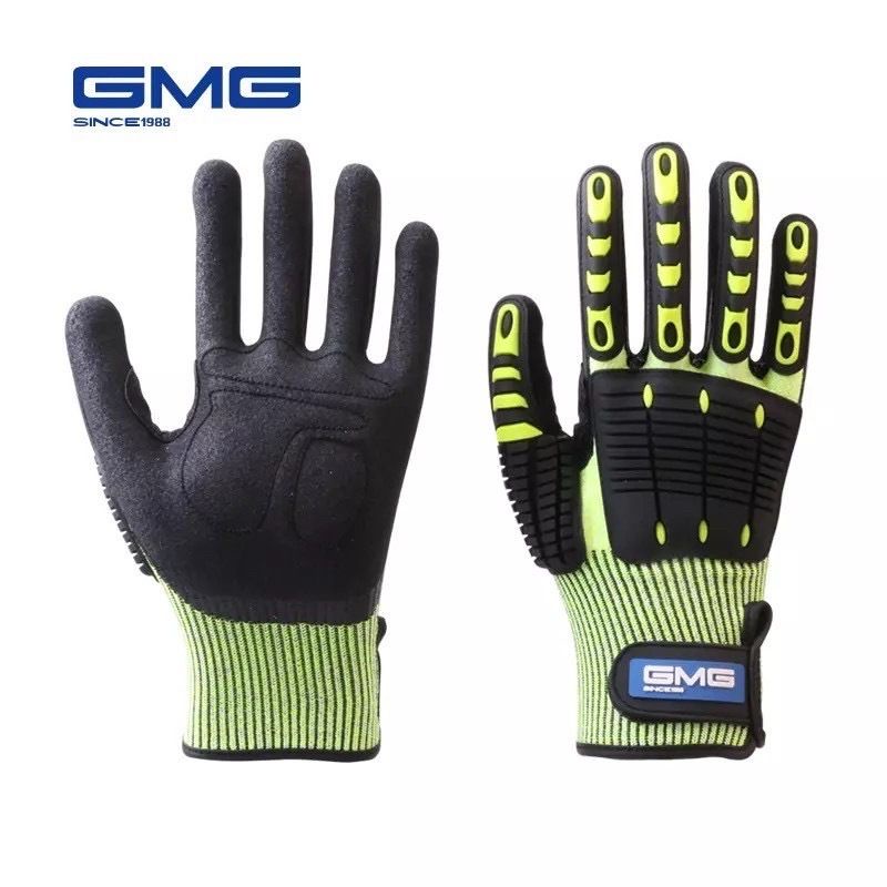 GMG Impact Cut Resistant Glove Anti Impact Gloves Anti Vibration oil ...