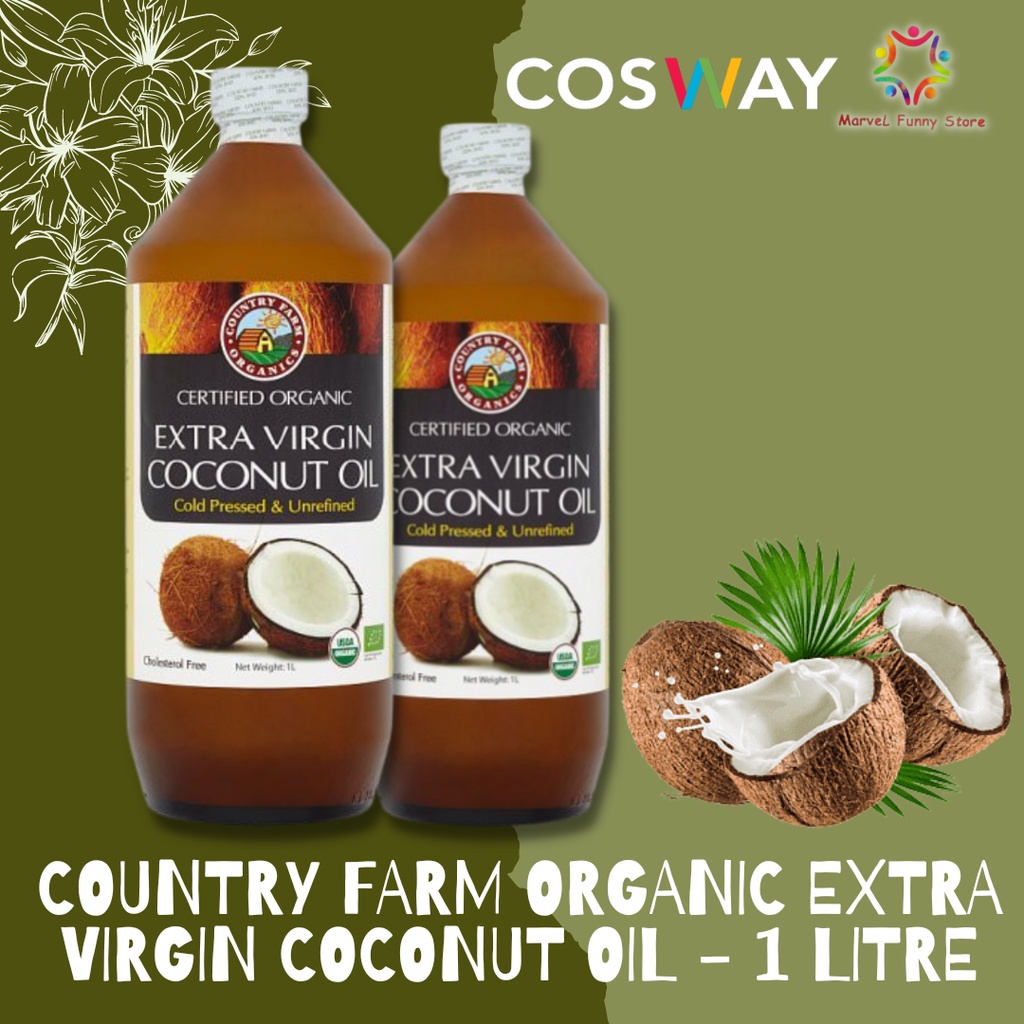 Cosway Country Farm Organic Extra Virgin Coconut Oil 1 Litre 1l 1000ml 椰子油 Shopee Malaysia