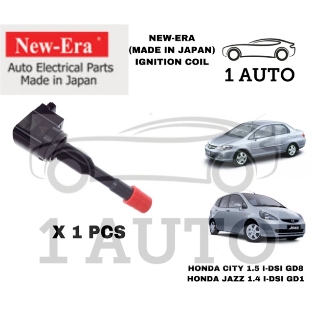 (MADE IN JAPAN) NEW ERA IGNITION COIL HONDA CITY JAZZ FIT GD1 IDSI