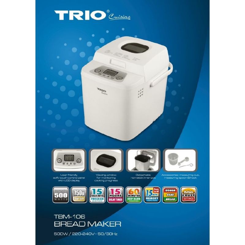 TRIO NEW BREAD MAKER TBM-106