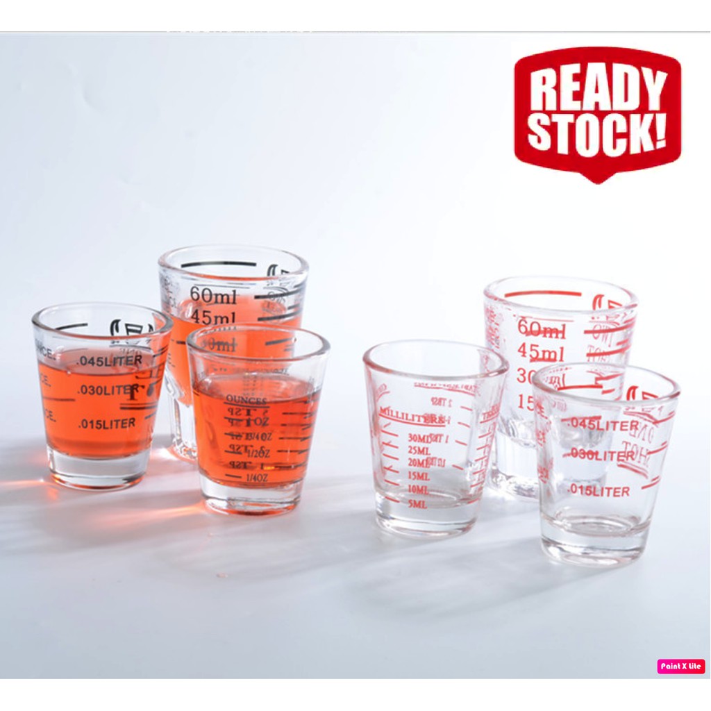 30ml / 45ml / 60ml Thickened Glass Ounce Cup Ounce Cup Graduated