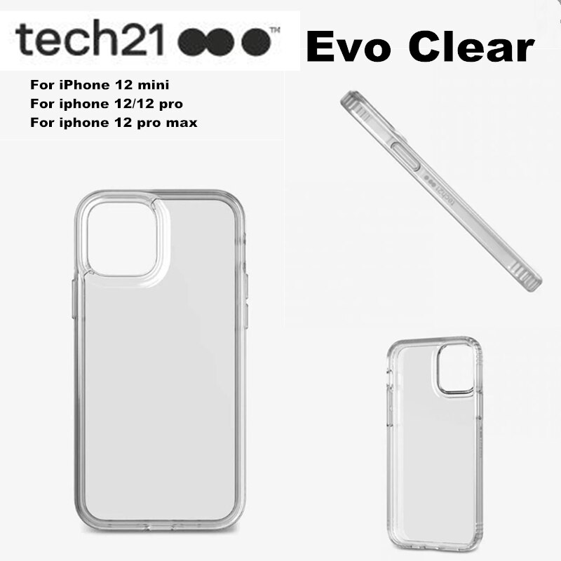 new Tech21 Evo Clear Case Cover For Iphone 12 Mini For Iphone 12 12 Pro 12 Pro Max Drop Protection Transparent Phone Case Shopee Malaysia