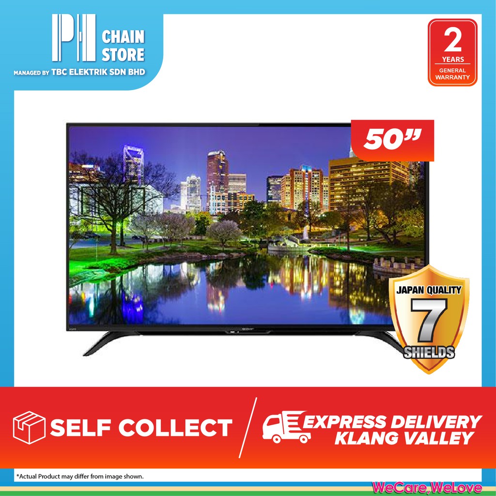 Sharp 4tc50ah1x 50 Dvb T2 4k Uhdr Easy Smart Tv Self Collect Express Delivery Klang Valley Shopee Malaysia