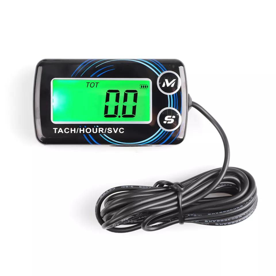 Inductive Tachometer Gauge Alert RPM Engine Hour Meter Backlit