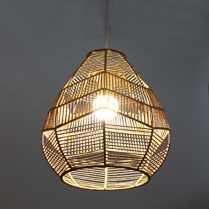 Woven Rope Lamp Shade Hanging Ceiling Light Shade Handmade Lampshade
