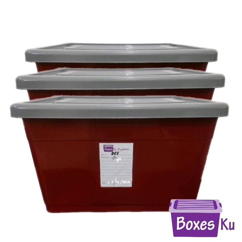 3 pcs 30L Storage Box With Wheels Shopee Malaysia