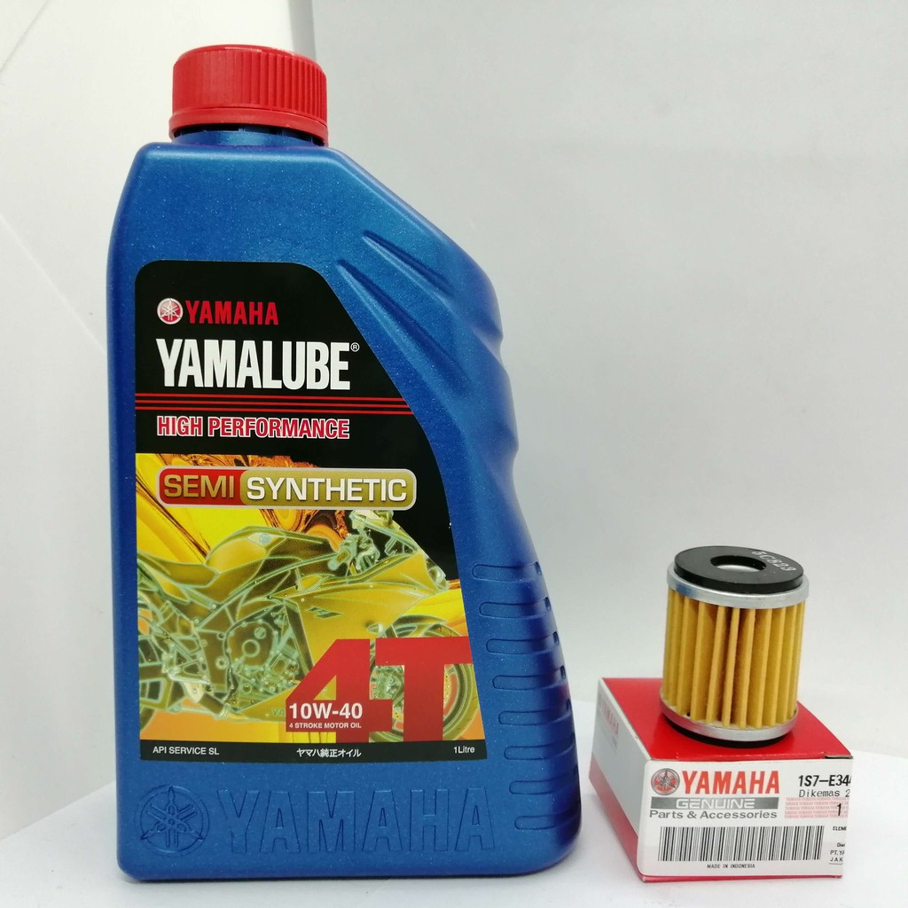 YAMALUBE 4T Semi Synthetic 10W40 (1L) Engine Oil 100 Original Minyak