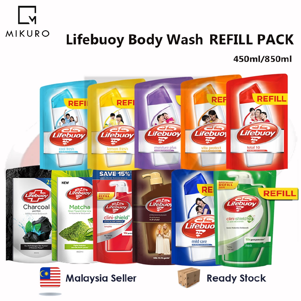 Lifebuoy Body wash shower gel Refill pack 450ml/850ml Shopee Malaysia