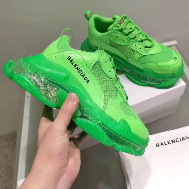 Balenciaga Triple S Suede Sneaker in Orange Lyst