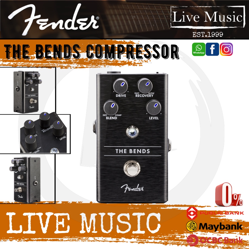 Fender The Bends Compressor Guitar Effects Pedal Shopee Malaysia