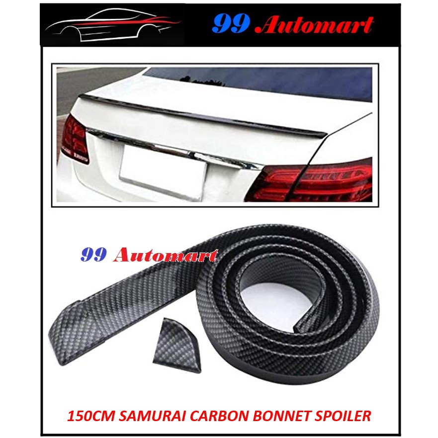 ( 150CM ) Samurai Rear Spoiler Carbon Car Rubber Strip saga blm