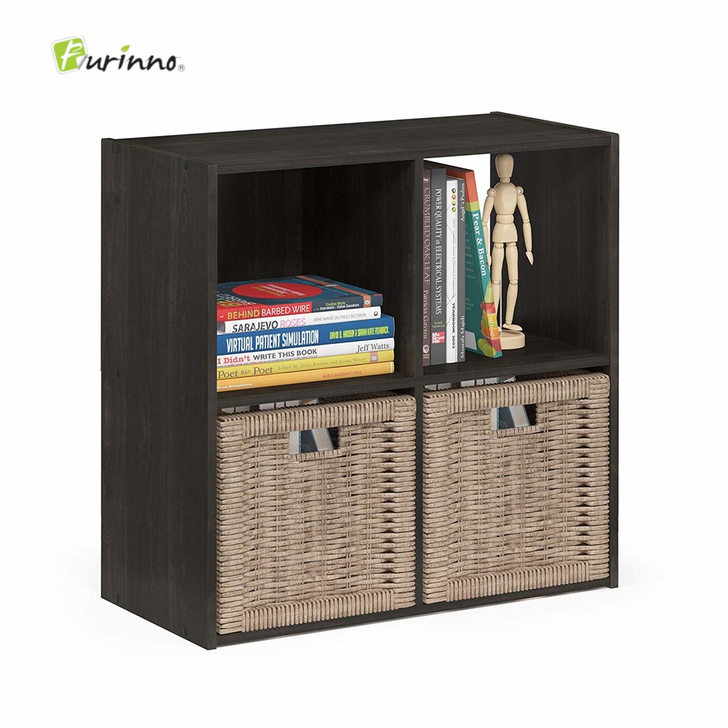 Furinno 18051 Pelli Cubic Storage Cabinet Storage Shelves 2x2 Shopee Malaysia