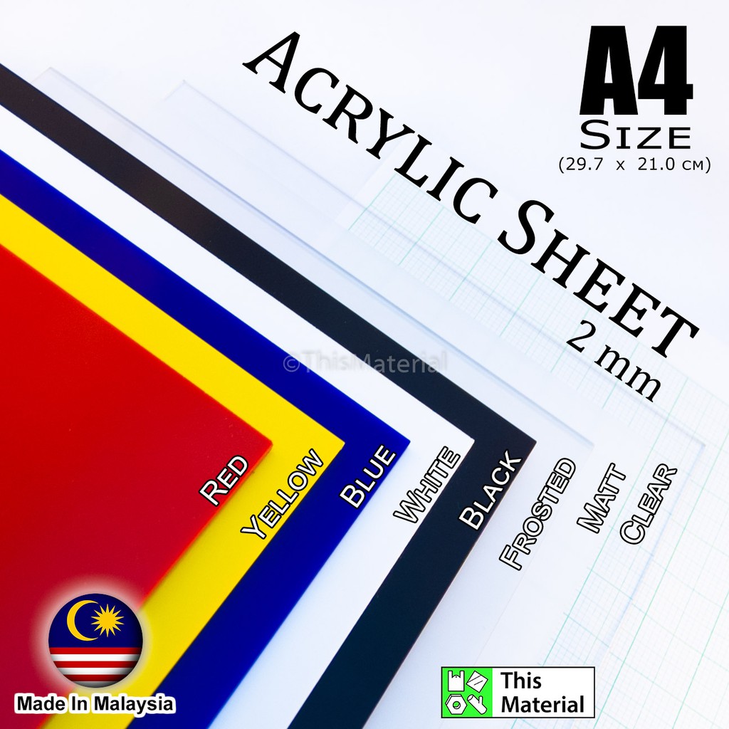 2 mm A4 Acrylic Sheet [Made In Malaysia] Shopee Malaysia