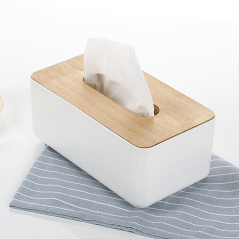 MILANDO Japanese Style Simple Wooden Tissue Box Paper Storage Box Home Decor (Type 1)