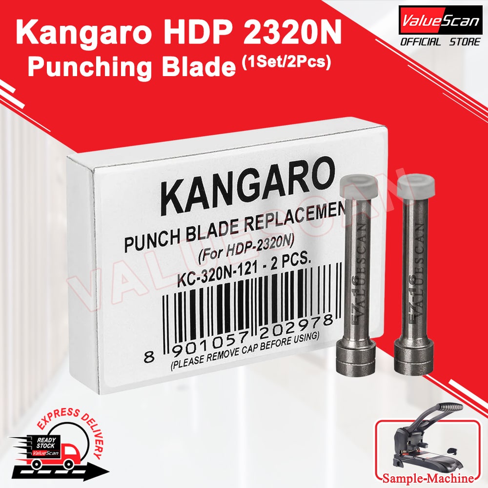Kangaro HDP 2320N Heavy Duty Puncher 6mm Blade (1 Set / 2 Pcs) Shopee